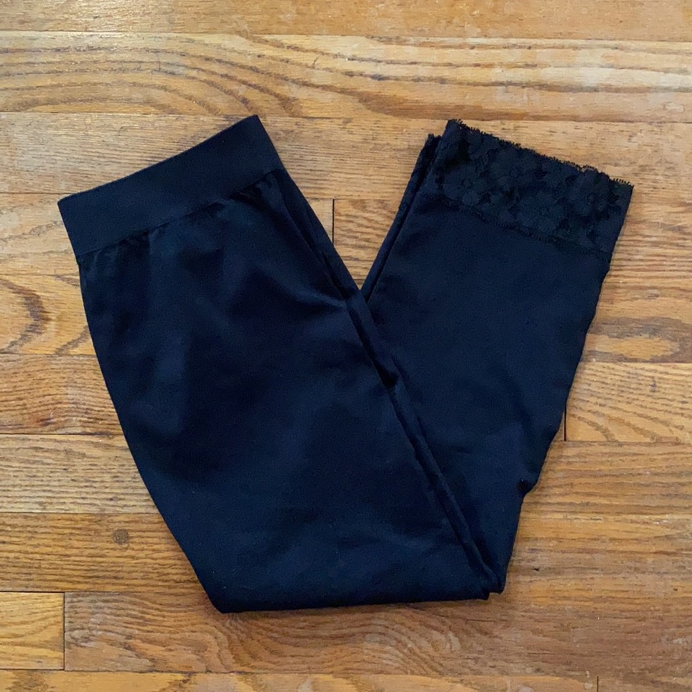 Say What? Black Lace Capri Tights / Leggings